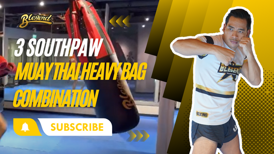 3 Southpaw Muay Thai Heavy Bag Combination