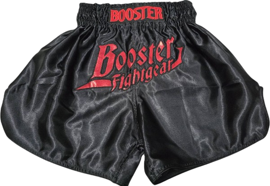 Booster Fight Gear Boxing Shorts TBT Thunder Black Red