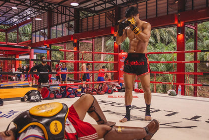 Superbon Muay Thai Shorts Special Collection Black Red