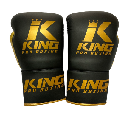 King Pro Boxing Gloves BG Lace Up Black