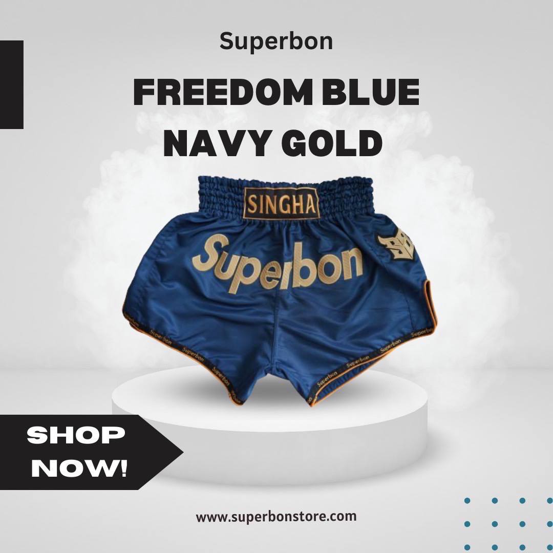 Superbon Muay Thai Shorts MTS24 Navy Blue