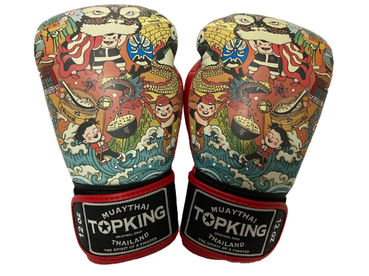 Top King Boxing Gloves TKBGCT CN BLACK RED