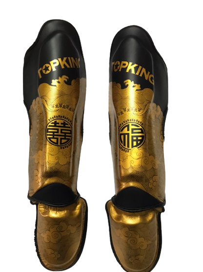 Top King Shinguards TKSGCT-CN01 Fook & Double Happiness Black Gold