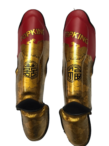Top King Shinguards TKSGCT-CN01 Fook & Double Happiness Red Gold