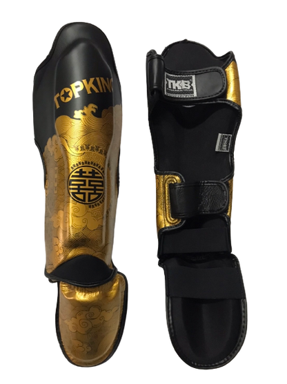 Top King Shinguards TKSGCT-CN01 Fook & Double Happiness Black Gold