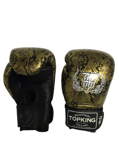 Top King Boxing Gloves "Super Snake" Air TKBGSS-02 Black  Gold N