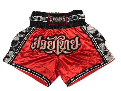 Twins Muay Thai Shorts TBS-SKULL Red