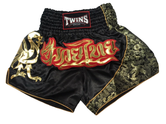 Twins Special Muay Thai Shorts T-151 Black/RD