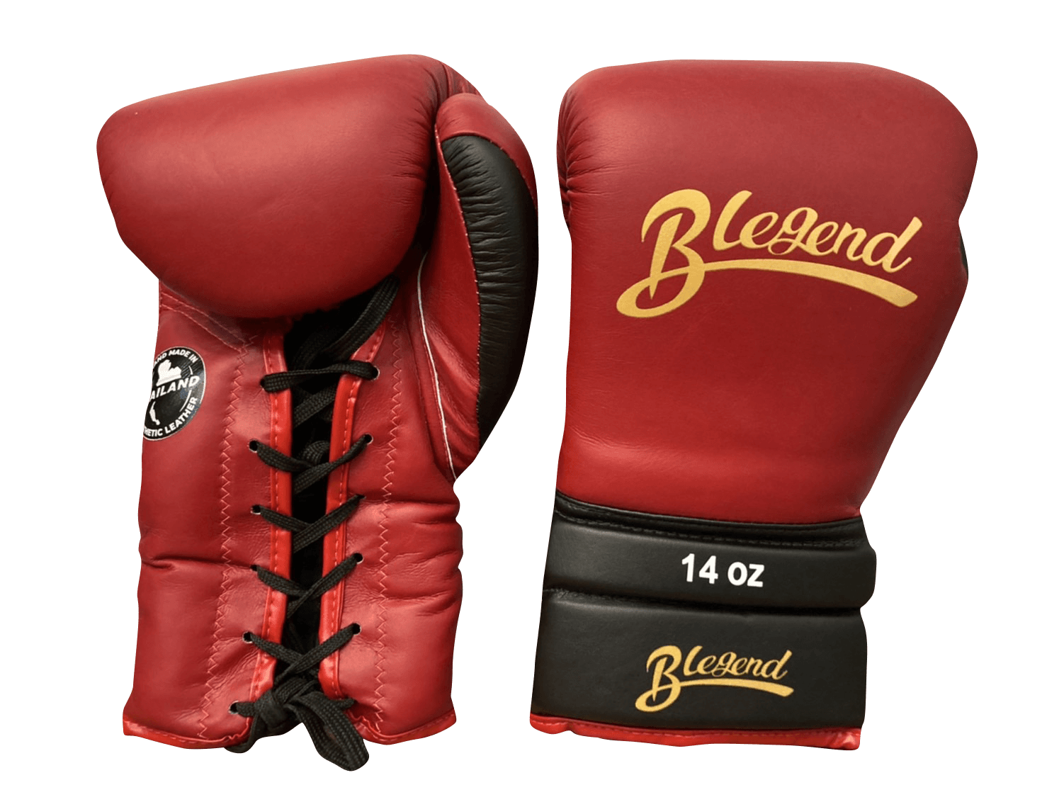 Blegend Boxing Gloves BGLLP Lace Up Red Black Matte