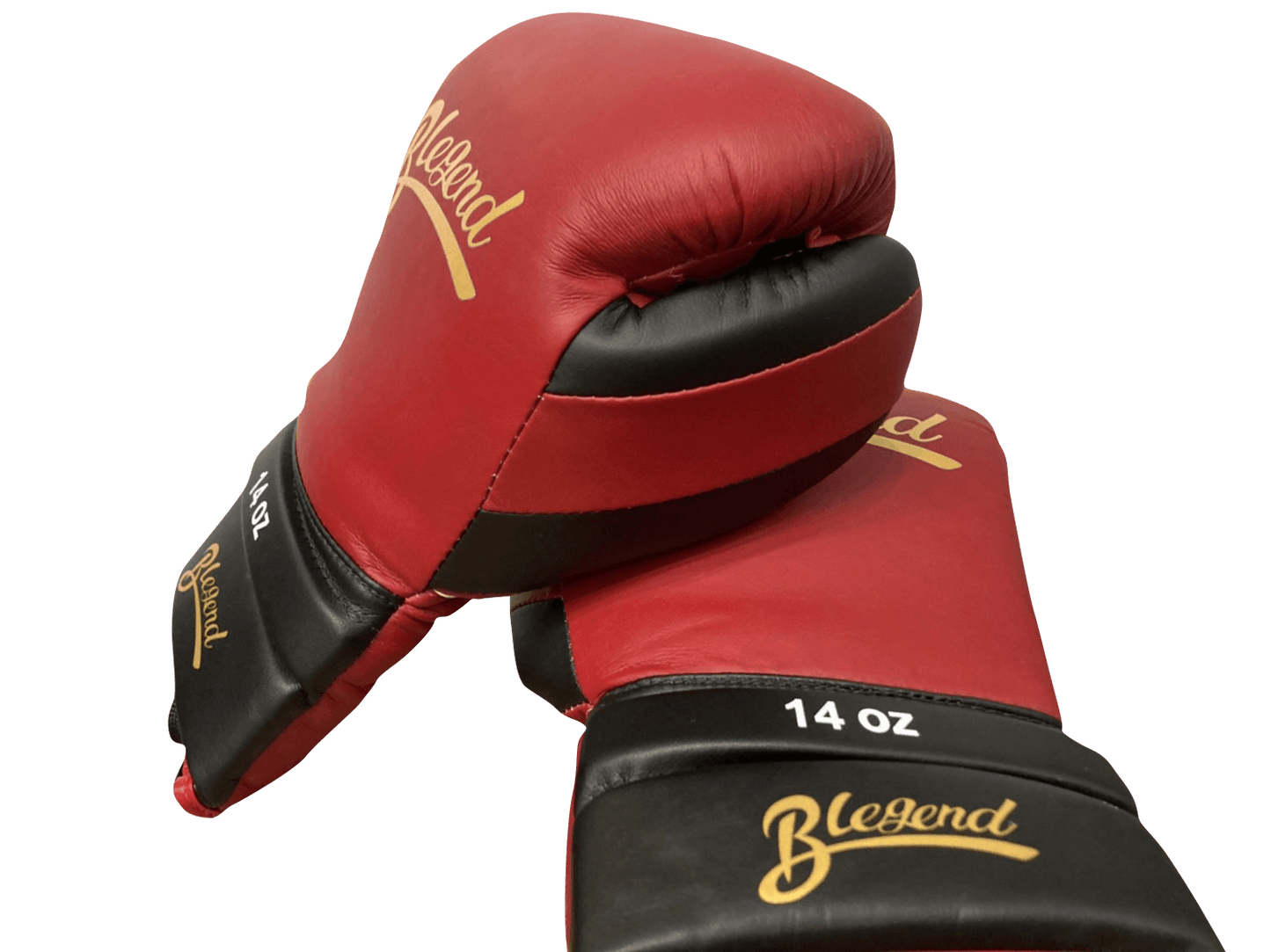 Боксерские перчатки Blegend BGLLP на шнуровке Красный Черный Матовый