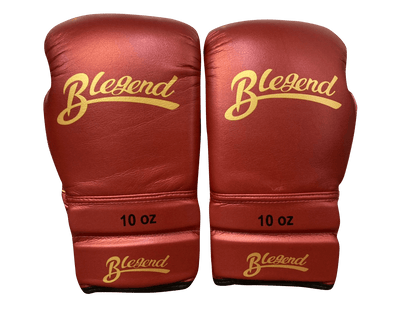 Боксерские перчатки Blegend BGLLP на шнуровке красные блестящие