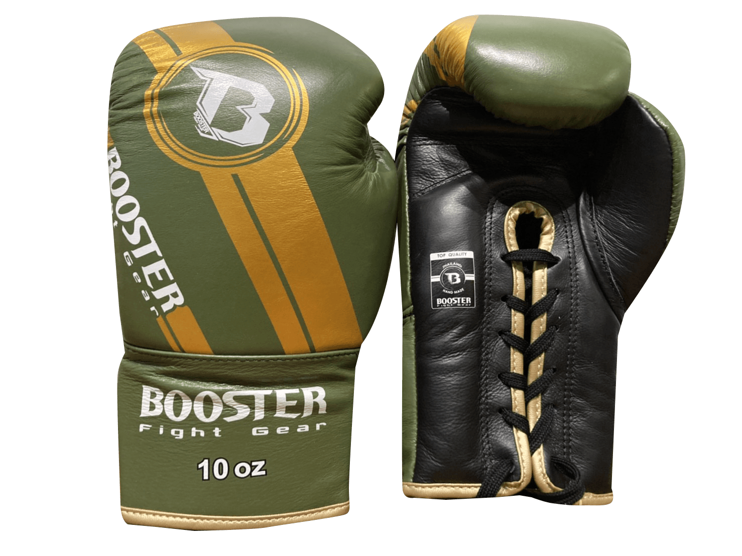 Booster Boxing Gloves BGLV3 Lace Up Pro Olive Gold