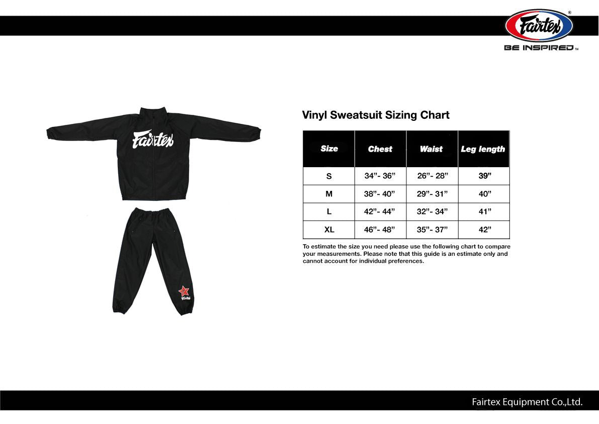 Fairtex Vinyl Sauna Suit VS2 (Jacket and Pants) Blue Fairtex