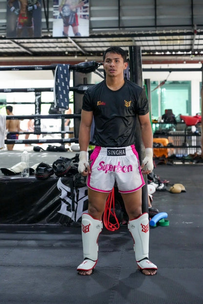 Superbon Muay Thai Shorts HOT Pink White