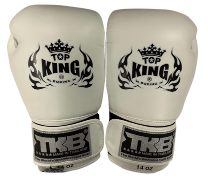 Top King Boxing Gloves Air Velcro TKBGAV White - SUPER EXPORT SHOP