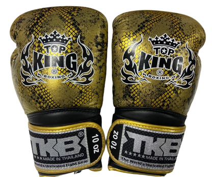 Top King Boxing Gloves "Super Snake" AIR TKBGSS-02 Black(Gold)