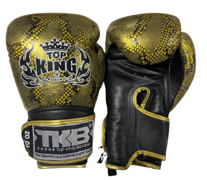 Top King Boxing Gloves "Super Snake" TKBGSS-02 Black(Gold) No Air