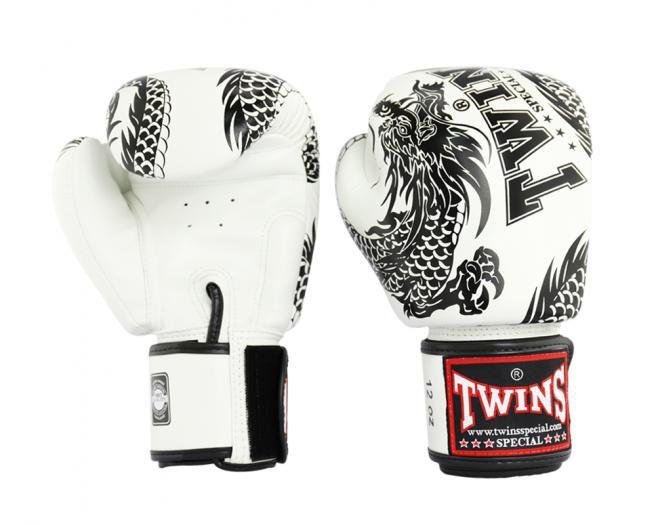 Twins Special Boxing Gloves FBGVL3-49 White/Black Twins Special