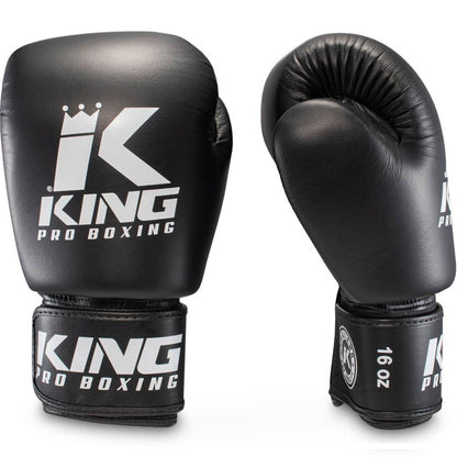 King Pro Boxing Боксерские перчатки KPB/BGVL 3 кожаные черные