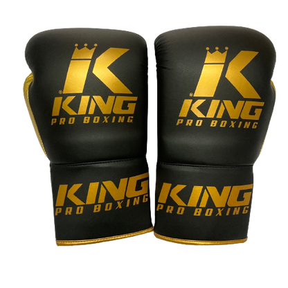 Боксерские перчатки King Pro BG на шнуровке, черные
