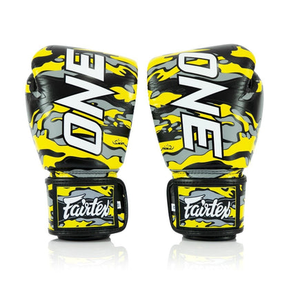 Fairtex Boxing Gloves BGV-Premium ONE CHAMPION Camouflage Yellow - SUPER EXPORT SHOP