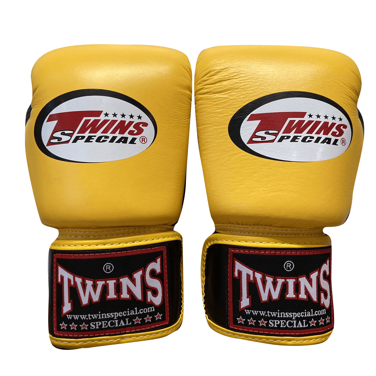 Twins Special Boxing Gloves BGVLA-2T Bk/Ye/Bk Yellow Front - SUPER EXPORT SHOP
