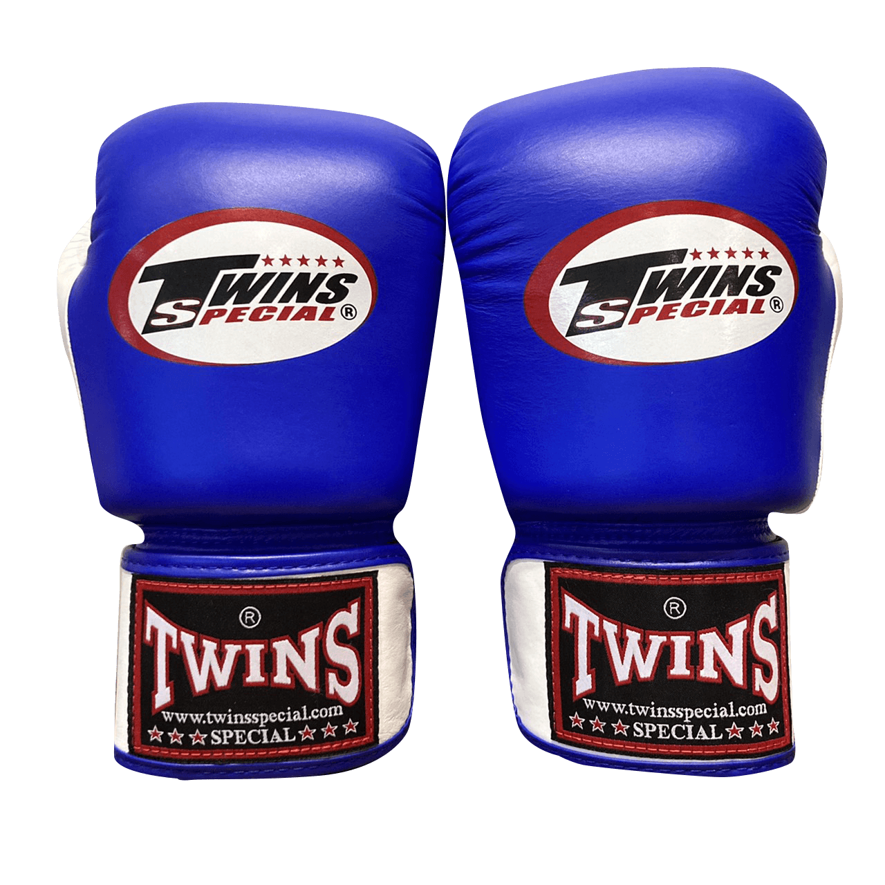 Twins Special Boxing Gloves BGVLA-2T Wh/Bu/Bk Blue Front - SUPER EXPORT SHOP
